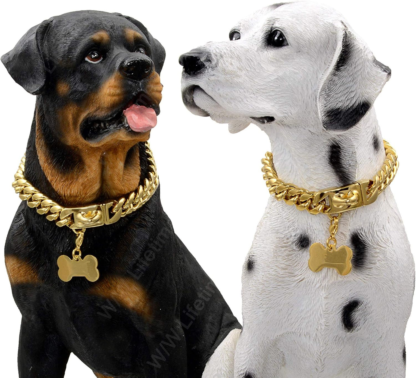 18K Cuban Link Doggie Gold Chain 