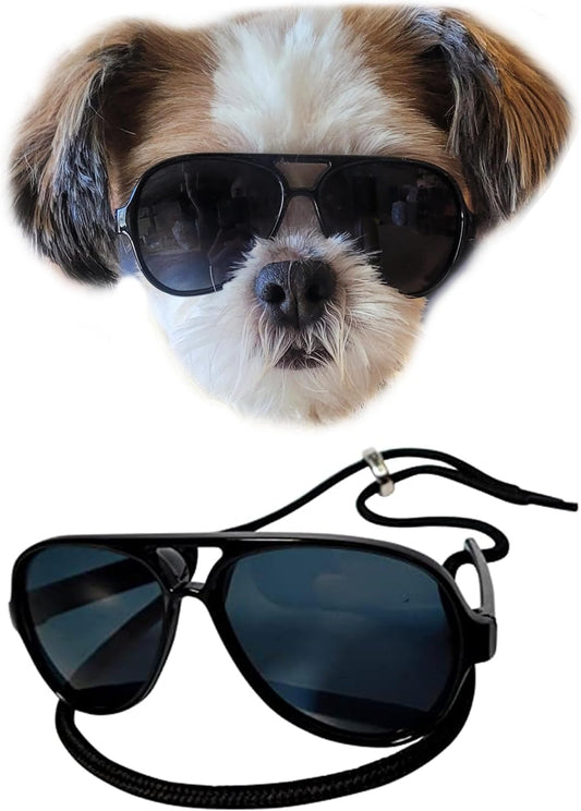 Doggie Aviator Sunglasses (Black)